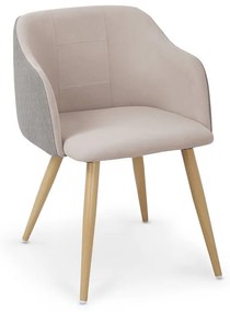 Jedálenská stolička K288 - svetlosivá / béžová