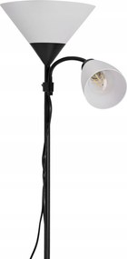 Smart LED AGNES stojaca čierna lampa na čítanie nastaviteľná 2xE27