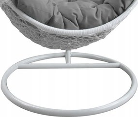 Závesné kreslo ELEGANT biele / tmavosivé FAT1167