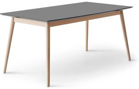 Rozkladací jedálenský stôl v antracitovo-prírodnej farbe 100x210 cm Meza – Hammel Furniture