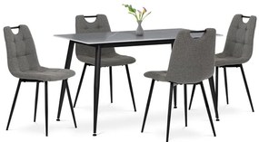 Autronic BONTEC Jedálenský set so 4 stoličkami, 130x70x76cm mramor, ASE-1001 GREY2 Farba: Zelená
