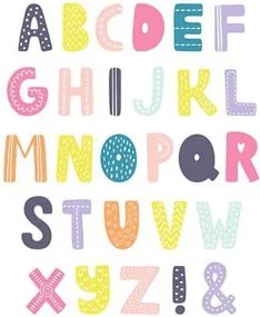 Plagát viacfarebná Abeceda