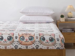 XPOSE® Mikroplyšová plachta ROZTOMILÉ MAČKY Exclusive (svietiaci efekt) 180x200 cm