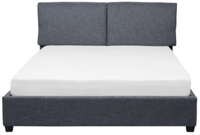 Čalúnená vodná posteľ 160 x 200 cm sivá BELFORT Beliani