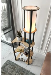 Stojacia lampa s poličkami NOTO 1xE27/40W/230V béžová/čierna