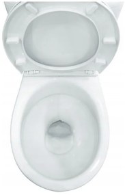 Cersanit Kaskáda, kombi wc so splachovaním 3/6l, horizontálny odpad + sedátko s polypropylénu, biela, K100-206