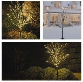 LED vonkajšia vianočná dekorácia 600xLED/3,8W/230V 120 cm teplá biela IP44