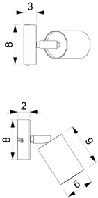 Nástenné bodové svietidlo BELLO 1xGU10/8W/230V čierna