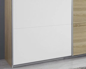 Šatníková skriňa Kulmbach, dub sonoma / biela