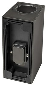 Moderná vonkajšia nástenná lampa čierna plastová 2-svetlo - Baleno