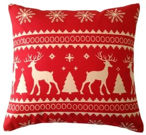 Sada 2 obliečok na vankúš VIANOČNÝ JELEŇ A STROMČEK 40x50 cm