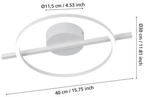 Eglo 901114 - LED Stmievateľné stropné svietidlo AMANDOLO LED/17W/230V biela + DO