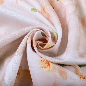 Biante Teflónový oválny obrus TF-045 Orchidey na béžovom 100x160 cm