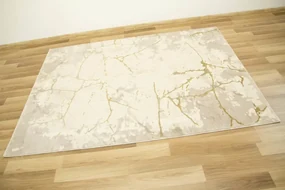 Koberec Allora Plus B919A Marmur Trojuholníky béžový / krémový / zlatý