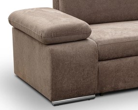 Rohová sedacia súprava Odessa, svetlo hnedá látka, pravý roh
