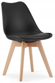 Jedálenský set 1 + 4, stôl ADRIA 120x80cm biely + stoličky BALI MARK čierna