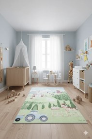 Detský koberec KIDS 2409030D-1 obdĺžnikový – polyester Rozmer: 80x150 cm