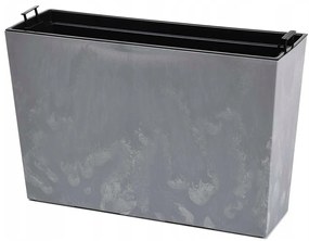 Truhlík s vkladom Bloom sivý betón