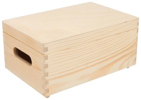 ČistéDrevo Drevený box s vekom 30 x 20 x 14 cm