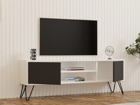 TV stolík/skrinka Sosiki (biela + antracit) . Vlastná spoľahlivá doprava až k Vám domov. 1095142
