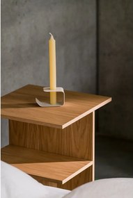 Nočný stolík v dekore duba s poličkami v prírodnej farbe Atik – noo.ma