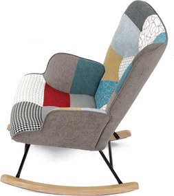Hojdacie kreslo FABIAN II — látka, patchwork
