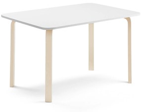 Stôl ELTON, 1400x700x710 mm, laminát - biela, breza