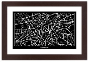 Gario Plagát City plan London Farba rámu: Bez rámu, Rozmery: 60 x 40 cm