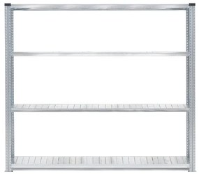 Policový kovový regál TRANSFORM, základná sekcia, 1972x1800x400 mm