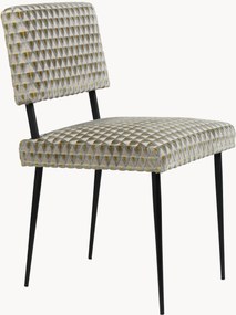 Čalúnená zamatová jedálenská stolička M-Chair