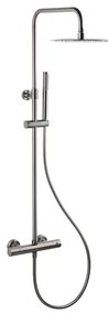 Sprchový systém SAT Aurum s termostatickou batériou brúsený gun metal SATSSTKAURBGM, 1 ks