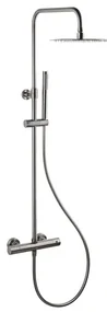 Sprchový systém SAT Aurum s termostatickou batériou brúsený gun metal SATSSTKAURBGM
