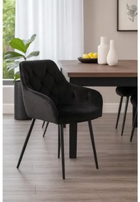 Noela Zamatová jedálenská stolička SIENA čierna