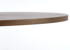 Čierny oválny jedálenský stôl LOCARNO v dekore orech, 170x90 cm
