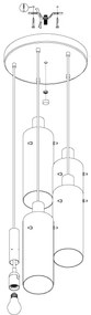 Eglo 97368 -  Luster na lanku MONTEFINO 5xE27/60W/230V