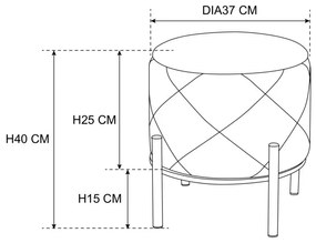 Úložná taburetka SAVANA čierna
