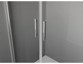 Mexen Exo, dvojkrídlové sprchové dvere 80x200 cm, 6mm číre sklo, chrómový profil, 814-080-000-01-00