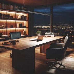 LED stropné/závesné svietidlo PLANK LED/20/30/40W/230V 2700/4000/6000K čierna