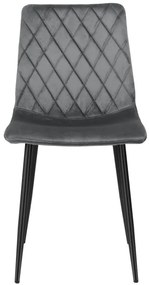 Jedálenská stolička DEXTER zamatová, grafitová