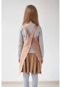 Detská oranžová ľanová zástera Linen Tales Pinafore, 72 x 45 cm