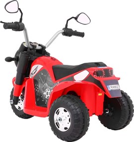 Ramiz MiniBike batériový bicykel pre deti Červená + zvuky + LED svetlá + ekokoža