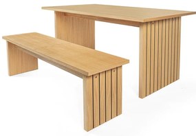 Jedálenský stôl s doskou v dubovom dekore 90x160 cm Stripe - Woodman