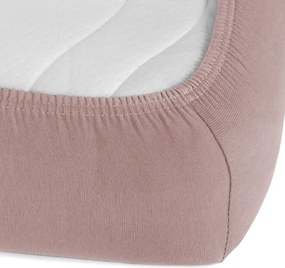 Jersey napínacie prestieradlo JR-024 Hnedoružové 80 x 200 - výška 20 cm
