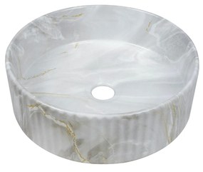 Invena Glamour Trend, umývadlo na dosku 360x360x120 mm, imitácia kameňa, INV-CE-63-703-C