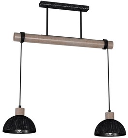 Luster na lanku ERIK 2xE27/60W/230V hnedá/čierna