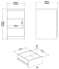 Komoda Simplicitous 237 bielá lesk