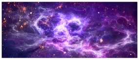 Obraz - Fialový vesmír (120x50 cm)