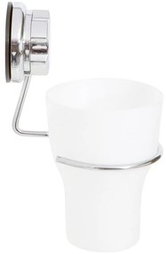 Samodržiaci kovový téglik na zubné kefky v striebornej farbe Bestlock Bath – Compactor