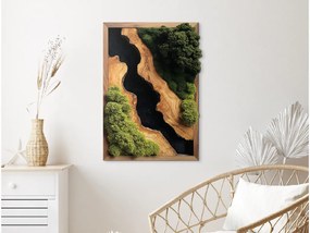 drevko |  Tlačený machový obraz Útes (imitácia)  50 x 355 cm
