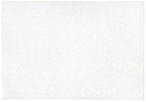 Koberec z umelej zajačej kožušiny 160 x 230 cm biely THATTA Beliani